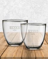 זוג כוסות קפוצ'ינו זכוכית 260 מ"ל